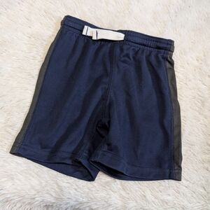 Navy Blue Athletic Shorts with White Accent